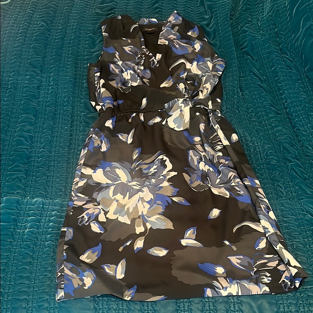 Floral Black and Blue Women's Dress